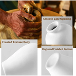 Ceramic Set of 5 White Vases for Home Dcor - Occasions > Wedding Accessories