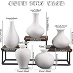 Ceramic Set of 5 White Vases for Home Dcor - Occasions > Wedding Accessories