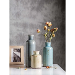 Ceramic Vases Set of 3 Crackled Finish Blue Farmhouse for Home Dcor - Occasions > Wedding Accessories