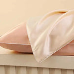 Champagne Gold Luxury Double-Sided Satin Silk Pillowcase – Summer Cooling Polyester Pillow Cover Set(Without Pillow