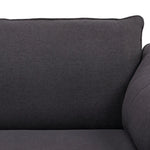 Channel 3 Seater Fabric Sofa Lounge Couch Charcoal - Furniture > Sofas