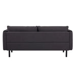 Channel 3 Seater Fabric Sofa Lounge Couch Charcoal - Furniture > Sofas