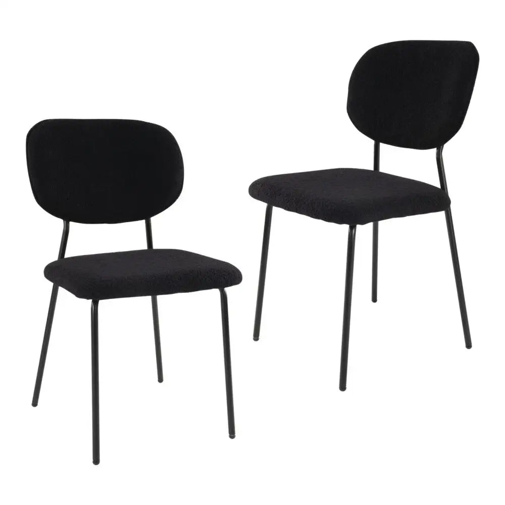 Charcoal Charm Armless Dining Chair Duo - Furniture > Dining > Kitchen & Dining Chairs