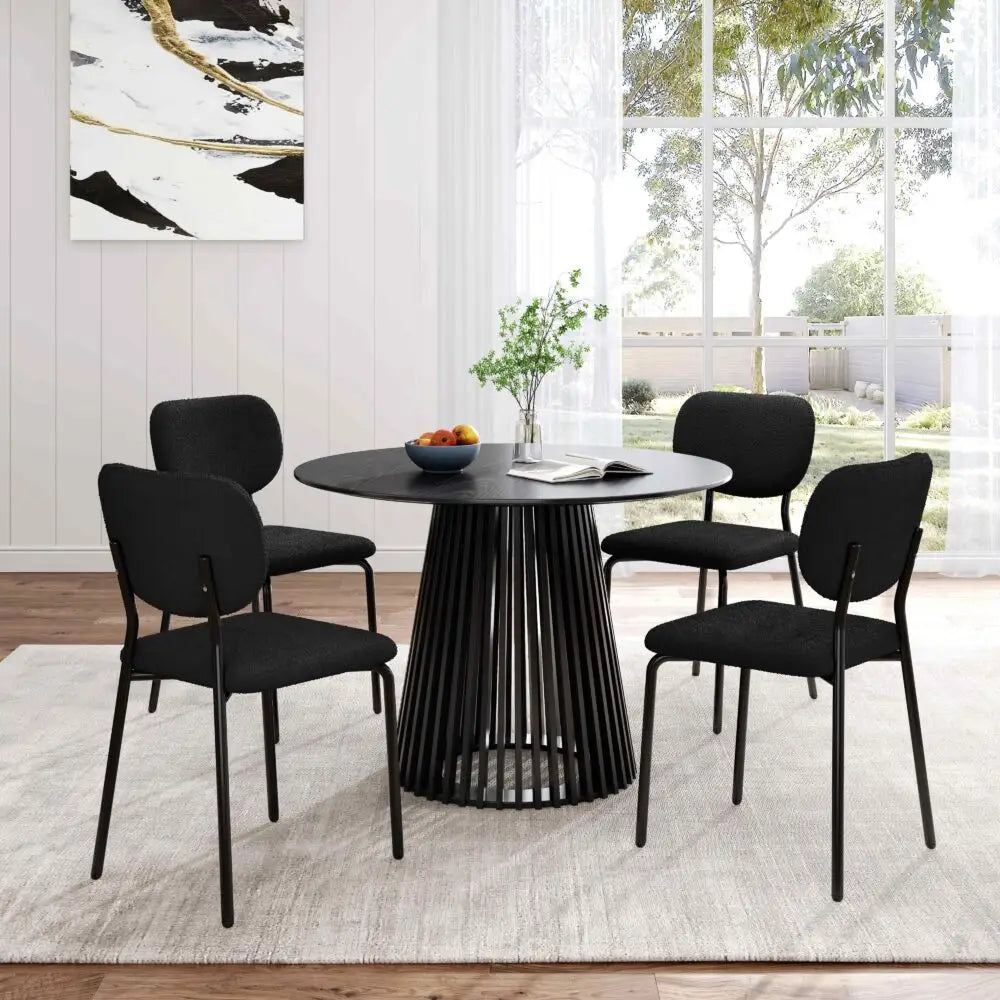 Charcoal Charm Armless Dining Chair Duo - Furniture > Dining > Kitchen & Dining Chairs