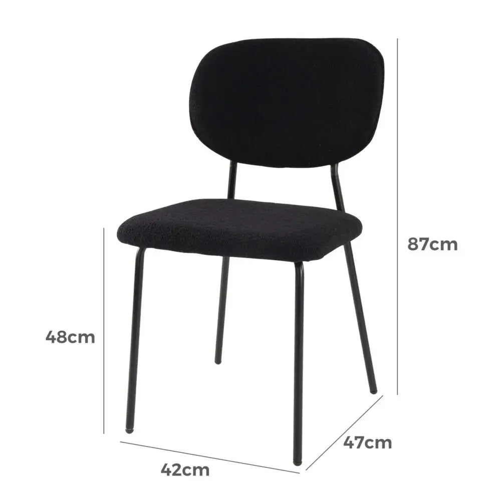Charcoal Charm Armless Dining Chair Duo - Furniture > Dining > Kitchen & Dining Chairs