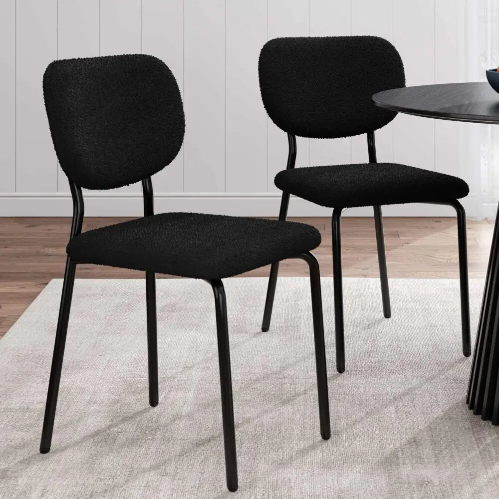 Charcoal Charm Armless Dining Chair Duo - Furniture > Dining > Kitchen & Dining Chairs