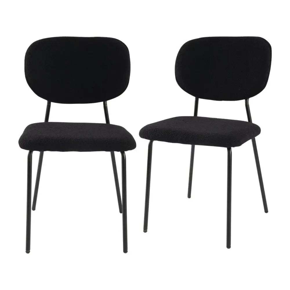 Charcoal Charm Armless Dining Chair Duo - Furniture > Dining > Kitchen & Dining Chairs