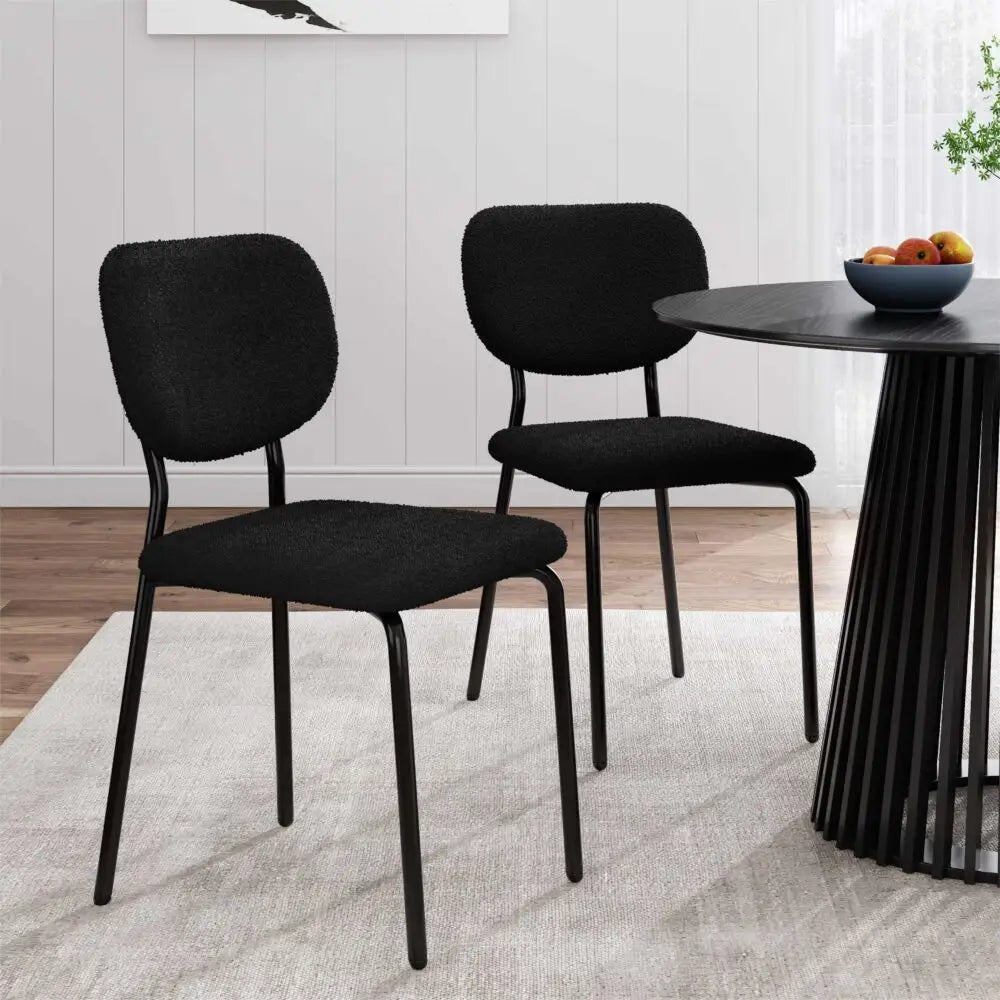 Charcoal Charm Armless Dining Chair Duo - Furniture > Dining > Kitchen & Dining Chairs
