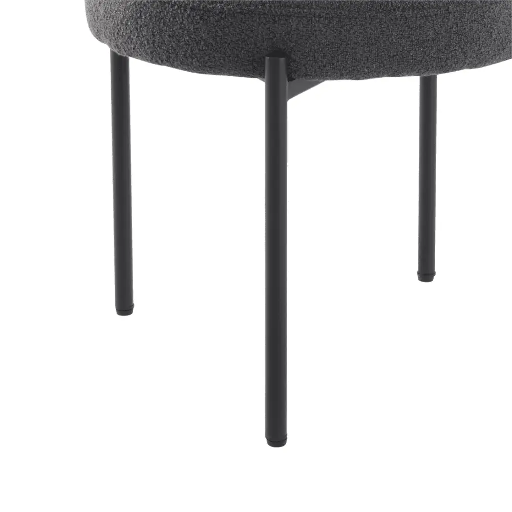 Charcoal Chic Boucle Elsa Dining Chairs - Furniture > Dining > Kitchen & Dining Chairs