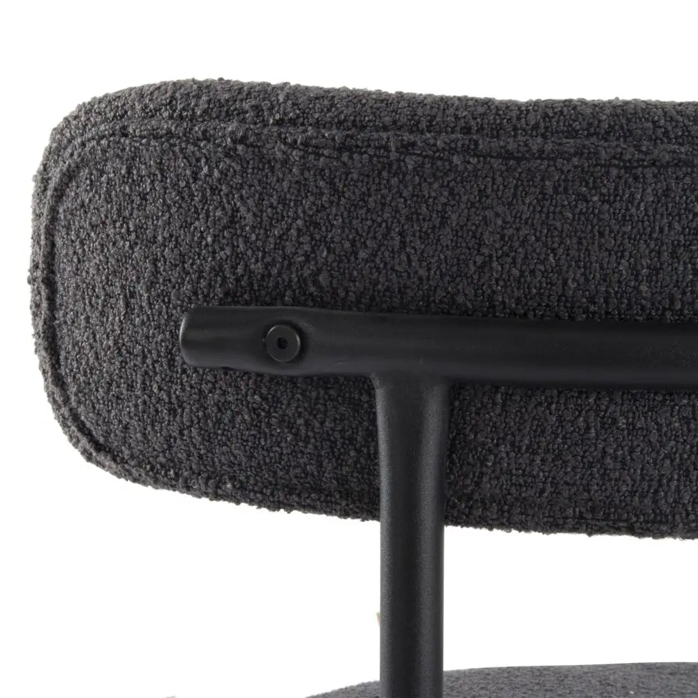 Charcoal Chic Boucle Elsa Dining Chairs - Furniture > Dining > Kitchen & Dining Chairs
