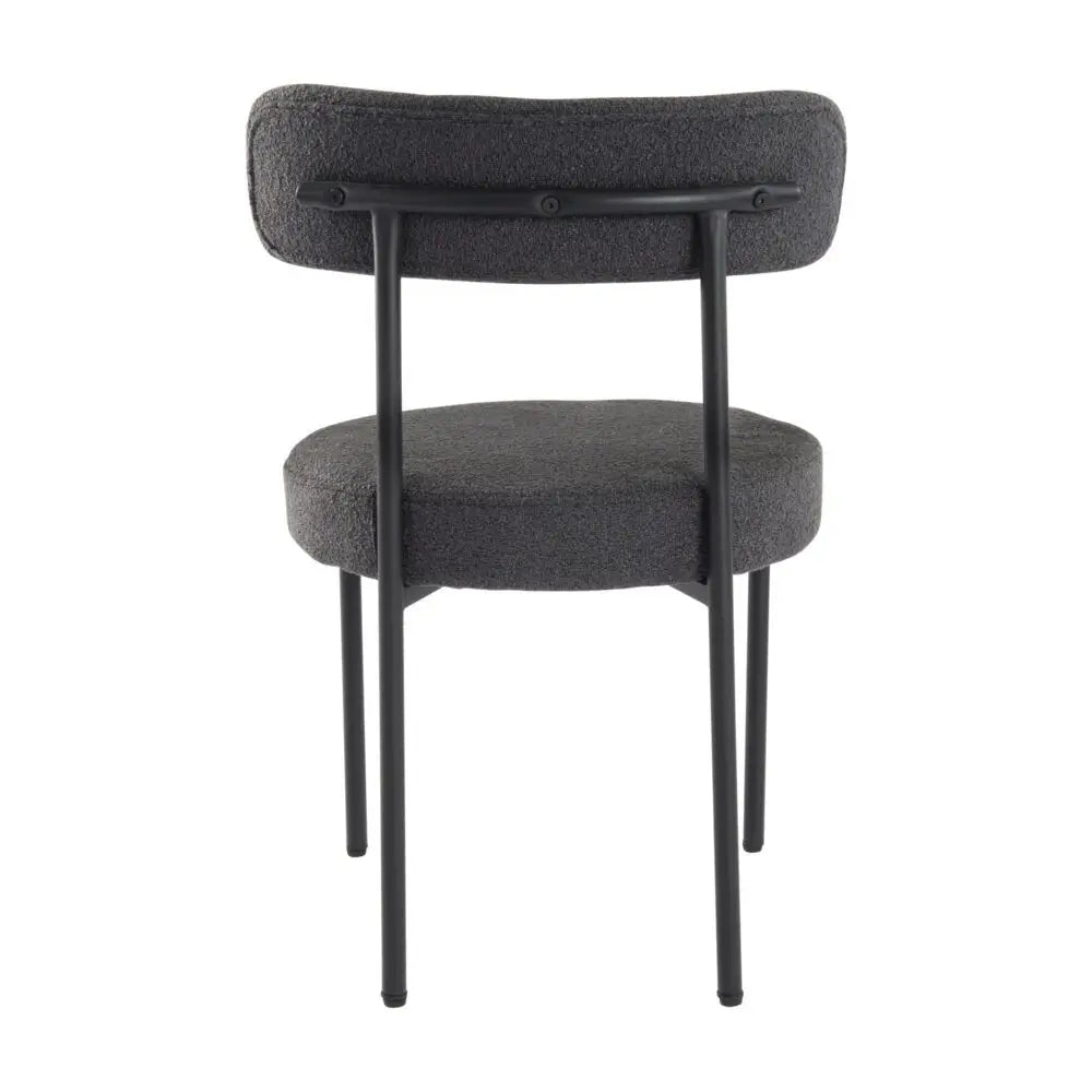 Charcoal Chic Boucle Elsa Dining Chairs - Furniture > Dining > Kitchen & Dining Chairs