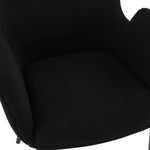 Charcoal Embrace Boucle - teddy Sherpa Fabric Armchair Set - Furniture > Dining > Kitchen & Dining Chairs