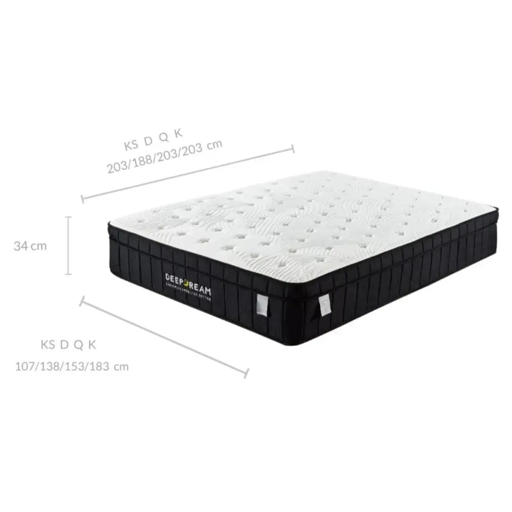 Charcoal Infused Super Firm Pocket Mattress King Single - Furniture > Bedroom