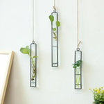 Charming Iron Art Glass Wall Hanging for Home Gardening - Bonsai Decor Accessory m - Home & Garden > Decor > Vases &
