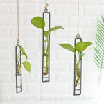 Charming Iron Art Glass Wall Hanging for Home Gardening - Size l - Home & Garden > Decor > Vases & Table Decor