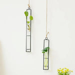 Charming Iron Art Glass Wall Hanging for Home Gardening - Size l - Home & Garden > Decor > Vases & Table Decor