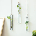 Charming Iron Art Glass Wall Hanging for Home Gardening - Size l - Home & Garden > Decor > Vases & Table Decor