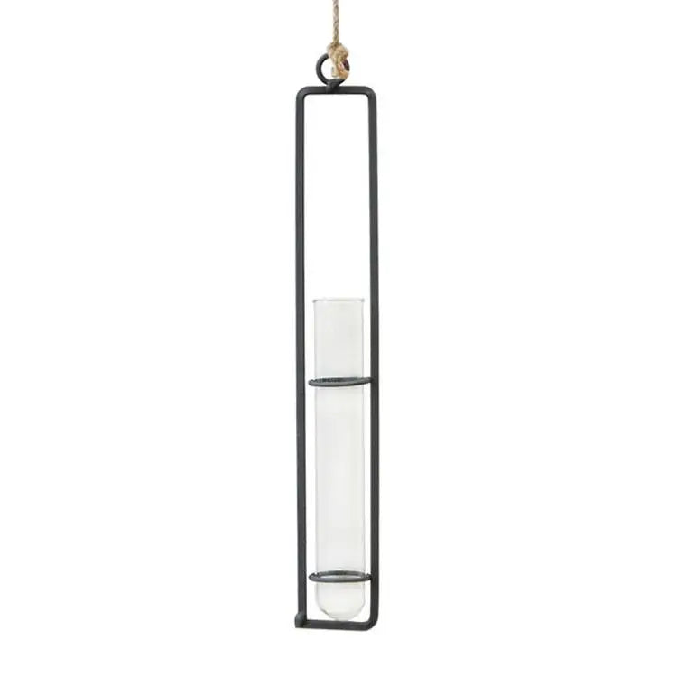 Charming Iron Art Glass Wall Hanging for Home Gardening - Size l - Home & Garden > Decor > Vases & Table Decor