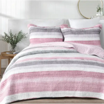 Chelsea 100% Cotton Quilted 3 pcs Bedspread Coverlet Set Queen - Home & Garden > Bedding > Quilts & Duvets