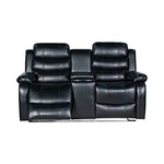 Chelsea 2R Seater Finest Leatherette Recliner Feature Console LED Light Ultra Cushioned - Furniture > Bar Stools &