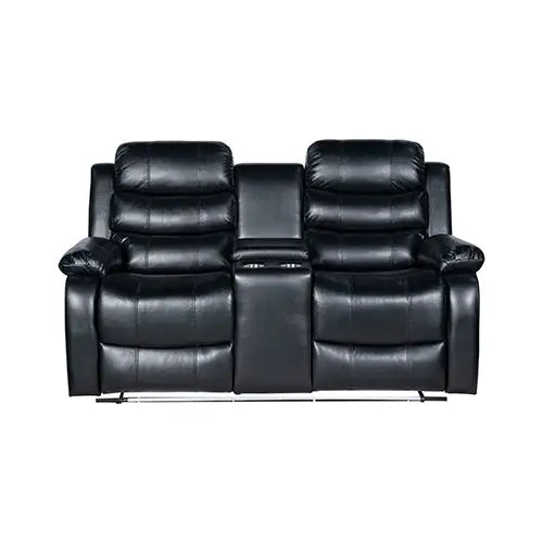 Chelsea 2R Seater Finest Leatherette Recliner Feature Console LED Light Ultra Cushioned - Furniture > Bar Stools &