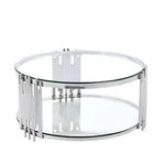 Chelsea Silver Coffee Table - Clear Glass - Furniture > Living Room > Coffee Tables