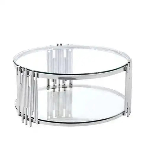Chelsea Silver Coffee Table - Clear Glass - Furniture > Living Room > Coffee Tables