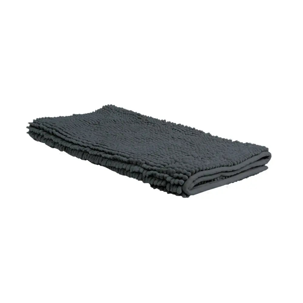 Chenille Toggle Bath Mat 50 x 80cm Charcoal - Home & Garden > Bathroom Accessories