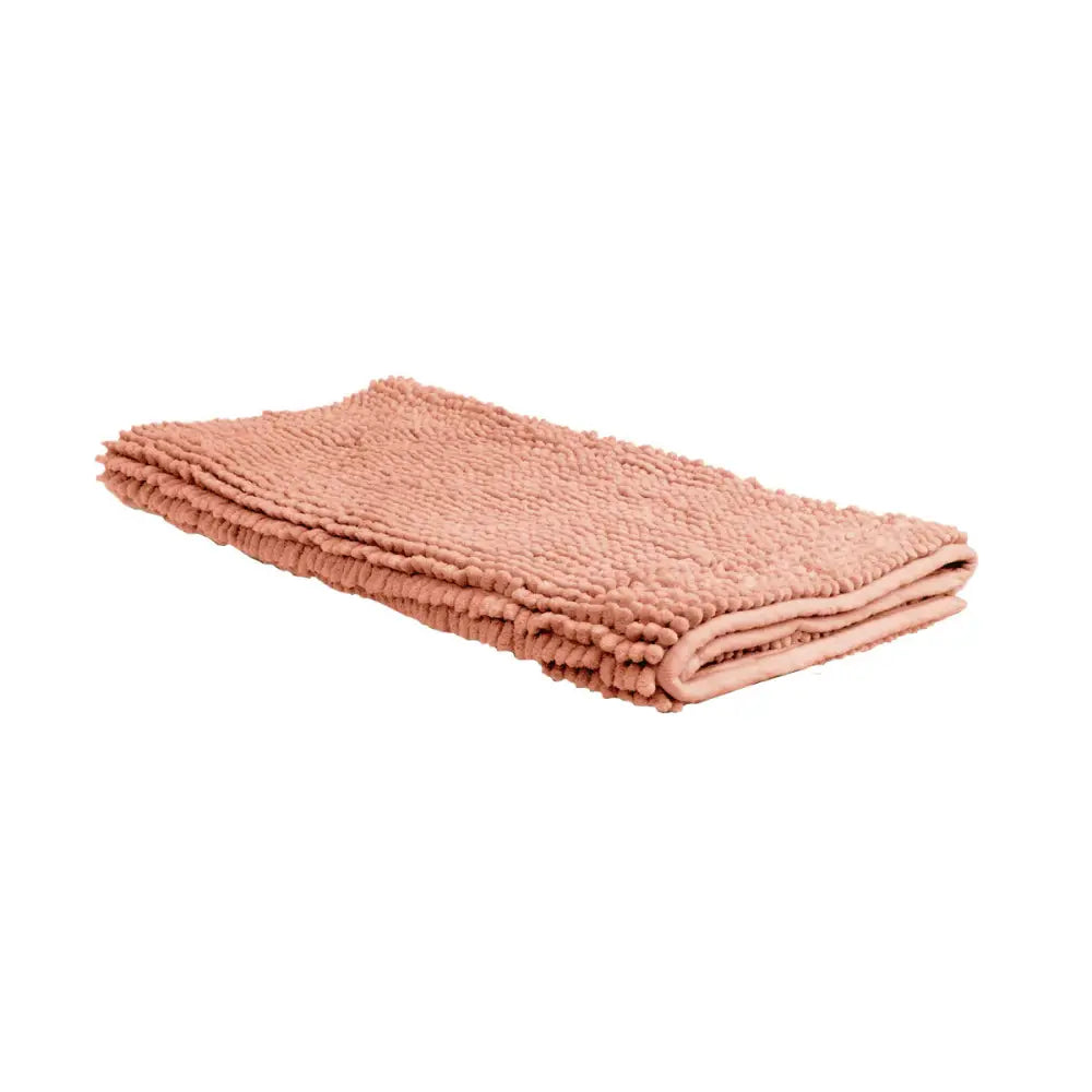 Chenille Toggle Bath Mat 50 x 80cm Coral - Home & Garden > Bathroom Accessories