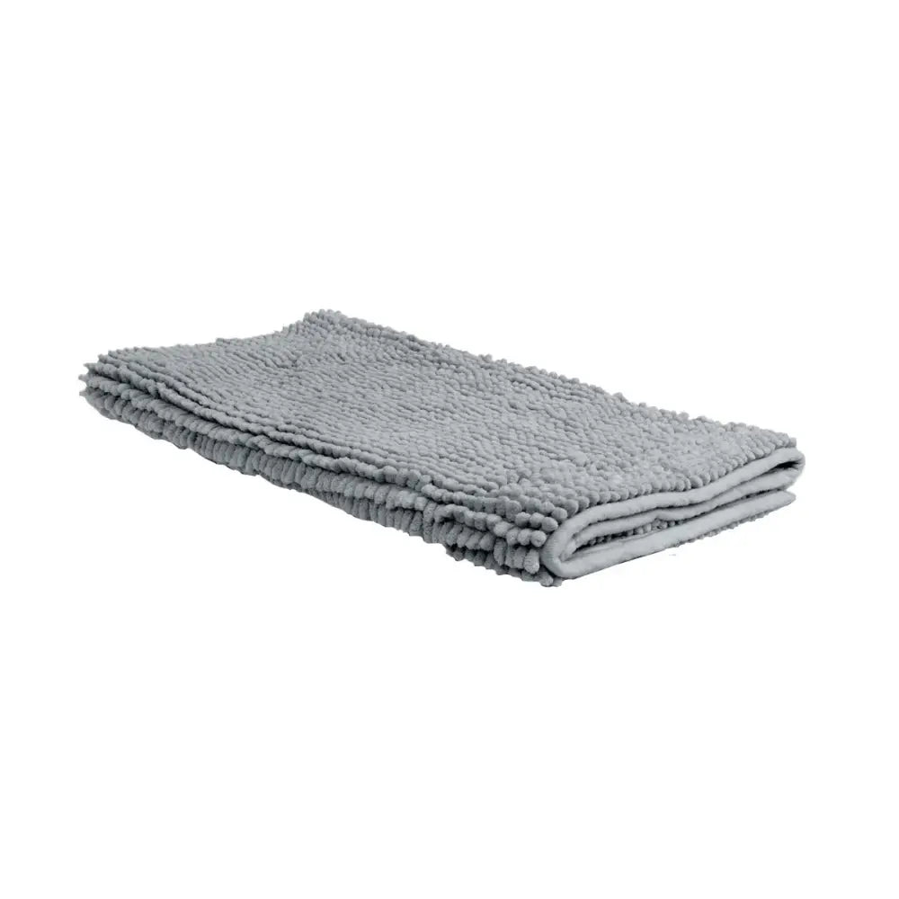 Chenille Toggle Bath Mat 50 x 80cm Grey - Home & Garden > Bathroom Accessories