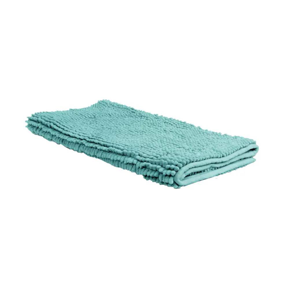Chenille Toggle Bath Mat 50 x 80cm Teal - Home & Garden > Bathroom Accessories