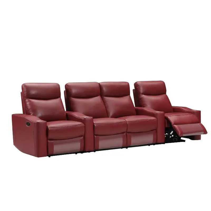 Chicago 4 Seat Home Theatre Lounge with all Electric Recliners & 4 Cup Holders - Furniture > Sofas > Sofas & Sofa Beds