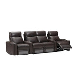 Chicago 4 Seat Home Theatre Lounge with all Electric Recliners & 4 Cup Holders - Furniture > Sofas > Sofas & Sofa Beds