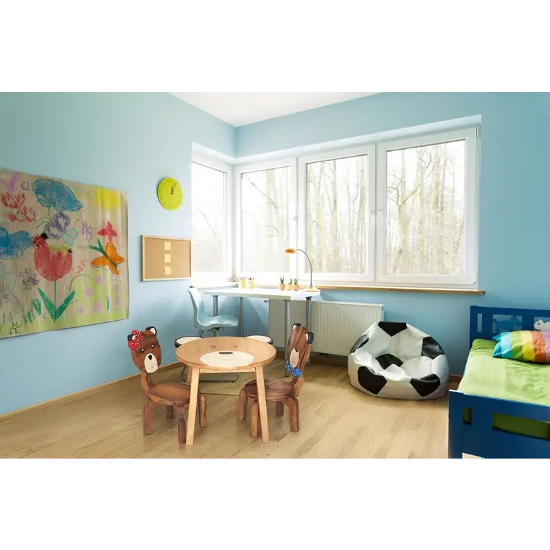 Children’s furniture Set Bear Table and 2 Chairs -natural wood handmade and solid build - Baby & Kids > Kid’s Furniture