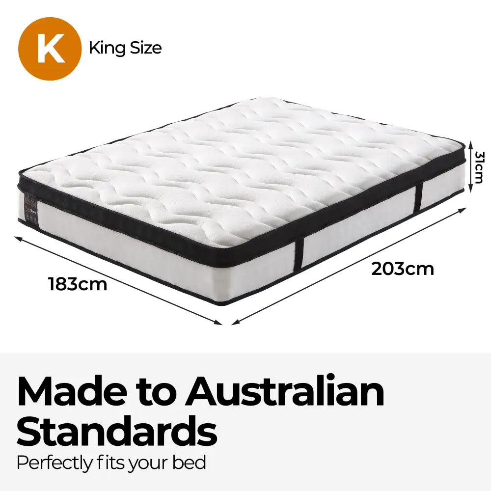 ChiroSleep Orthopaedic Euro Top Pocket Spring King Mattress - Furniture > Mattresses > King Size Mattress