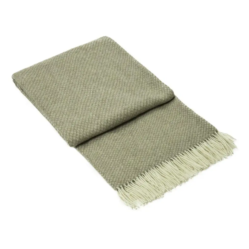 Chiswick Throw - Merino Wool/Cashmere - Beige - Home & Garden > Decor