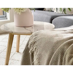 Chiswick Throw - Merino Wool/Cashmere - Beige - Home & Garden > Decor