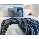 Chiswick Throw - Merino Wool/Cashmere - Charcoal - Home & Garden > Decor