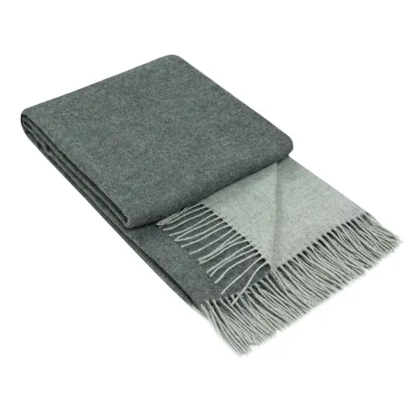 Chiswick Throw - Merino Wool/Cashmere - Charcoal - Home & Garden > Decor