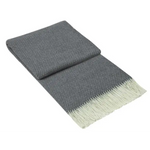 Chiswick Throw - Merino Wool/Cashmere - Grey - Home & Garden > Decor