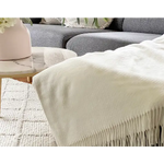 Chiswick Throw - Merino Wool/Cashmere - Ivory - Home & Garden > Decor