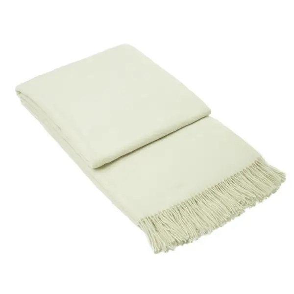 Chiswick Throw - Merino Wool/Cashmere - Ivory - Home & Garden > Decor