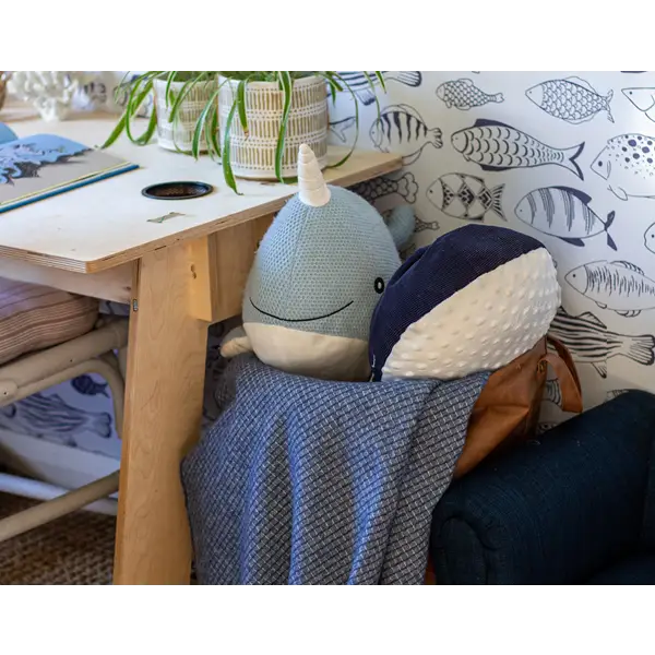 Chiswick Throw - Merino Wool/Cashmere - Navy - Home & Garden > Decor
