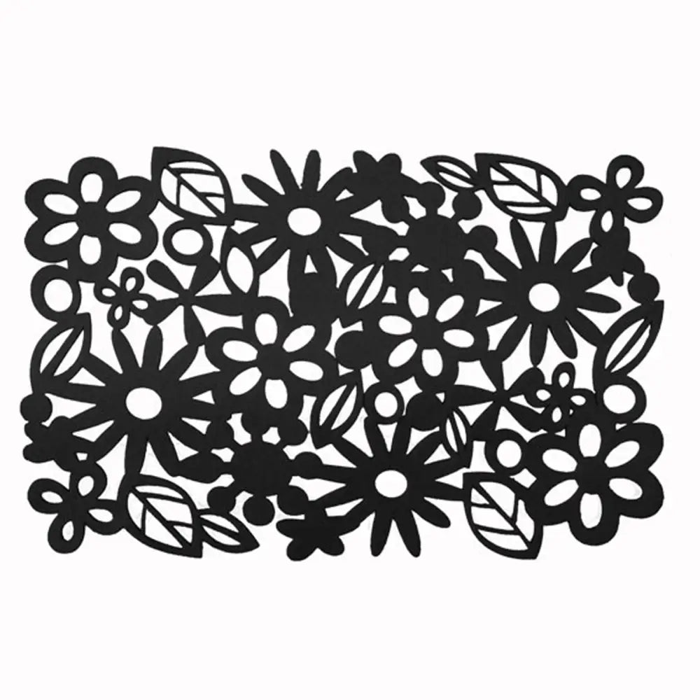 Choice Set of 4 Felt Rectangular Table Placemats Black - Home & Garden > Kitchenware