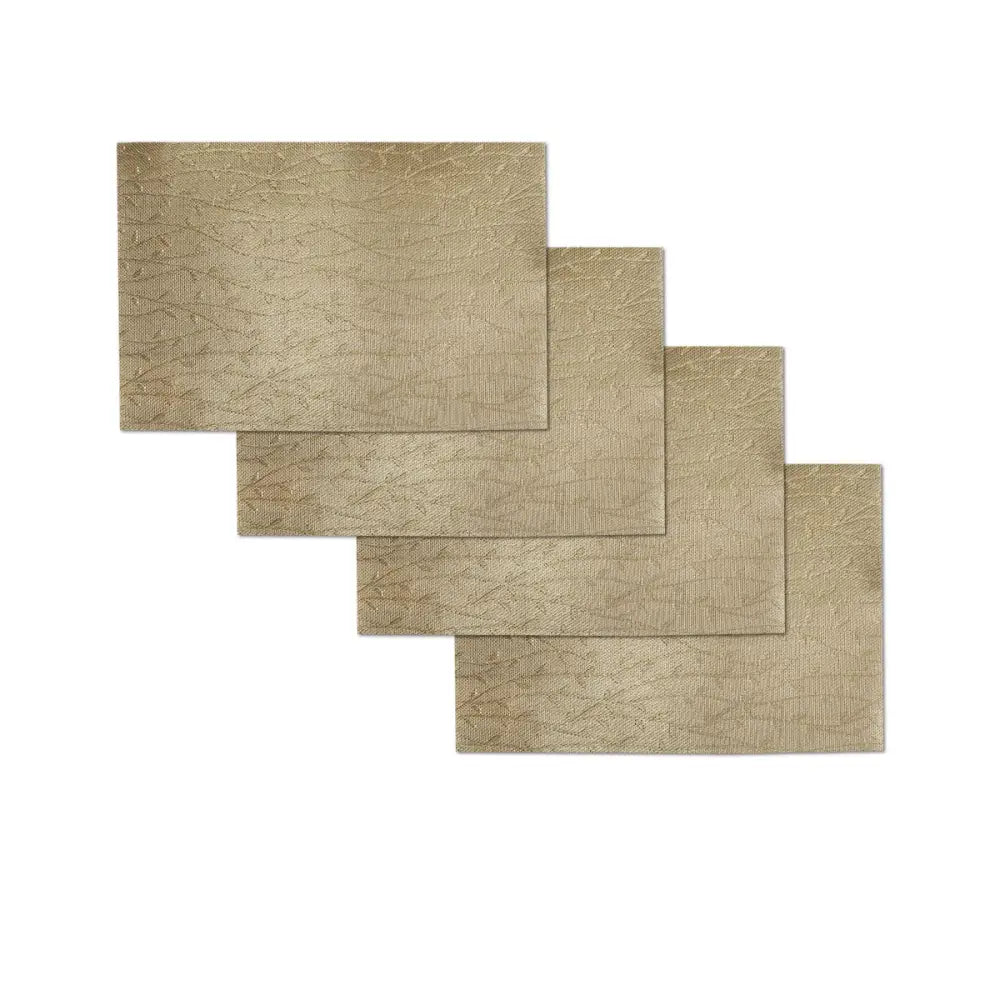 Choice Set of 4 PVC Table Placemats Spring Buds Gold - Home & Garden > Kitchenware