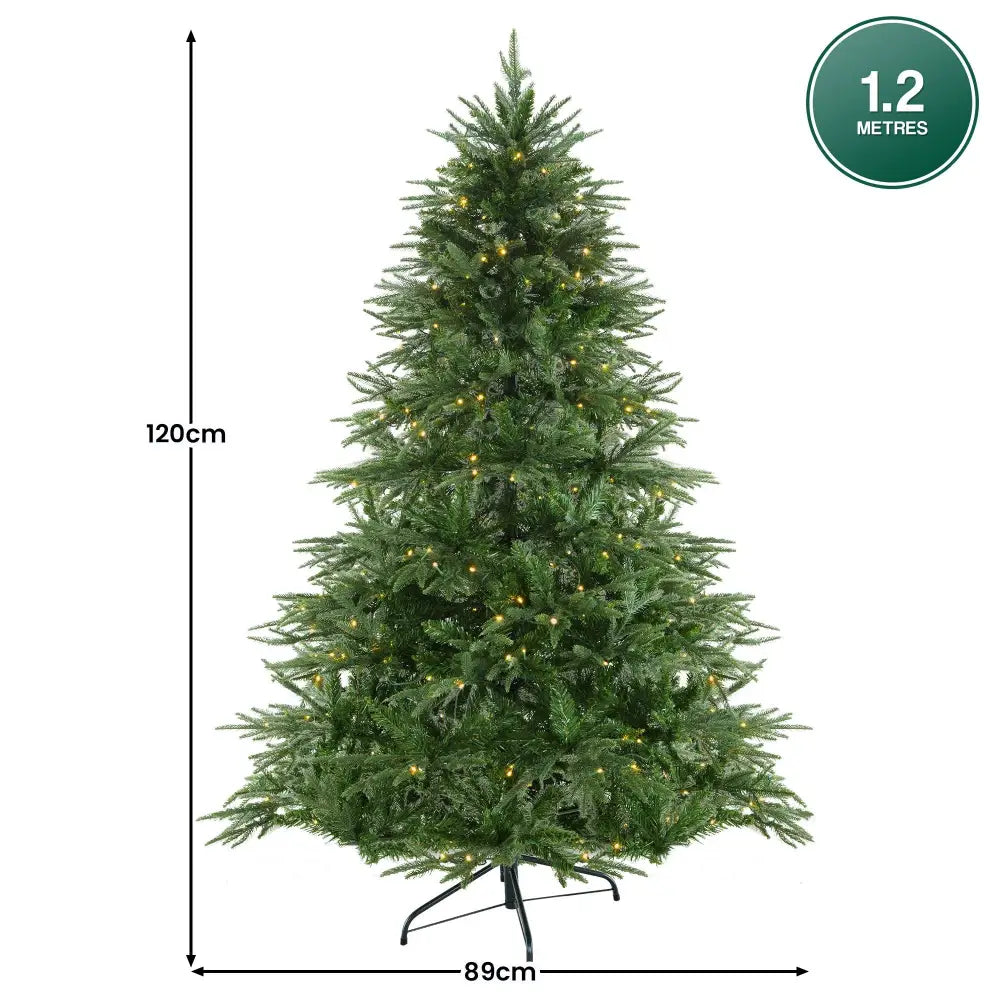 Christabelle 1.2m Prelit Everglow Fir Christmas Tree with 150 LED Lights - Occasions > Christmas > Christmas Trees
