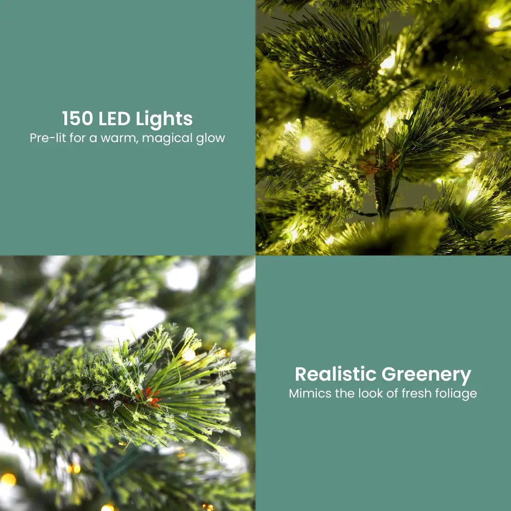Christabelle 1.2m Prelit Lumina Pine Christmas Tree With 150 Led Lights - Occasions > Christmas > Christmas Trees