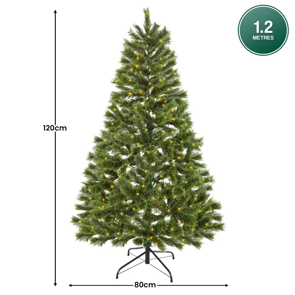 Christabelle 1.2m Prelit Lumina Pine Christmas Tree With 150 Led Lights - Occasions > Christmas > Christmas Trees