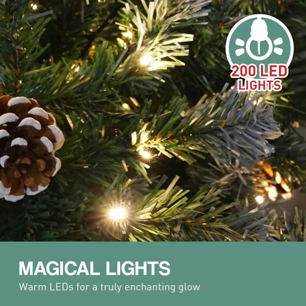 Christabelle 1.5m Pre Lit LED Christmas Tree Decor with Pine Cones Xmas Decorations - Occasions > Christmas > Christmas