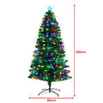 Christabelle 1.8m Enchanted Pre Lit Fibre Optic Christmas Tree Stars Xmas Decor - Occasions > Christmas > Christmas
